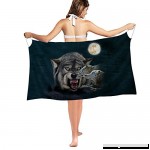 Instantarts Moon Wolf Pattern Lightweight Bikini Smock Women Summer Cover Ups Wolf-4 B07D781WYS
